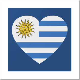 I Love Uruguay // Heart-Shaped Uruguayan Flag Posters and Art